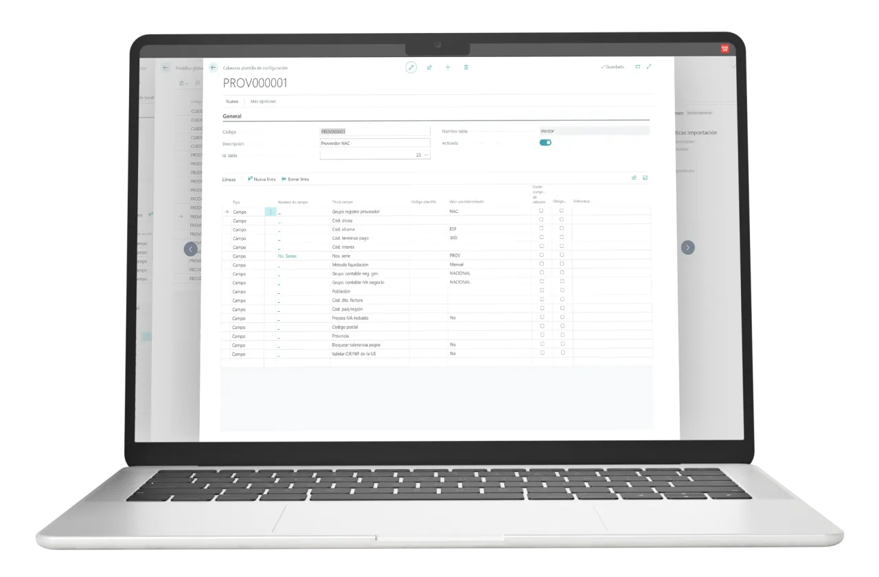 ImportIA — Plantillas y multitabla