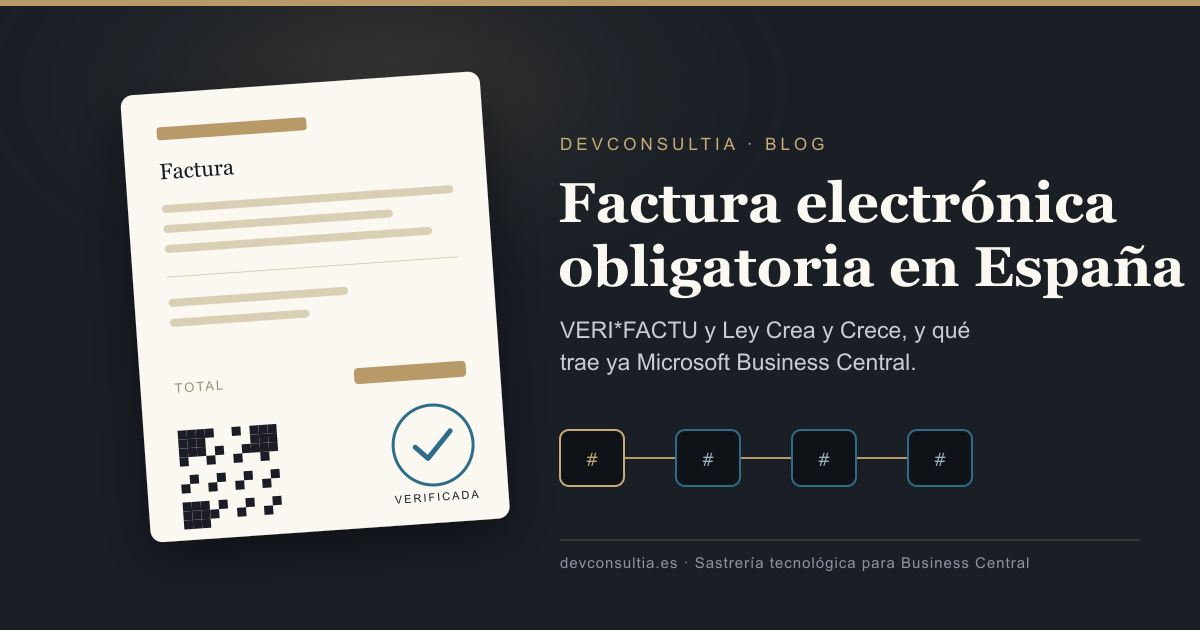 VERI*FACTU y factura electrónica B2B en Business Central
